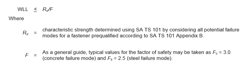 equations equations for calculation of the concrete edge failure mode